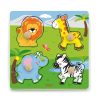 Puzzle din lemn cu buton „Animale sălbatice" 2 50840 1