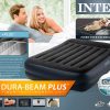 INTEX Saltea gonflabilă "Velur Pillow" 152x203x42 cm cu tetieră și pompă încorporată 220V, până la 272kg 2 64124 6
