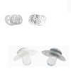 Set de 2 Suzete din Silicon în formă Ortodontică, gri și albă, 0-6 luni 2 78594