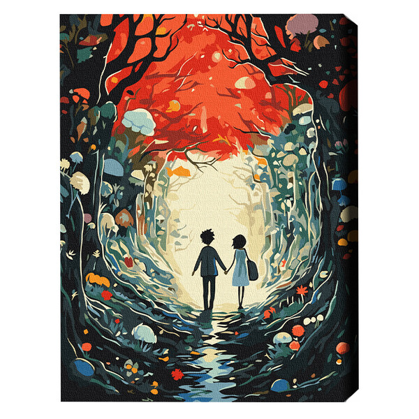 Pictură pe numere 40*50 cm (în cutie) - O poveste pentru doi 2 bs53880 1