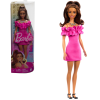 Păpușa Barbie "Fashionista cu părul ondulat șaten și o rochie roz" 2 hrh15