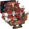 3D puzzle Corabie de pirați „Răzbunarea Reginei Anne” – ediție roșie aniversară, 391 de elemente 2 t4040h